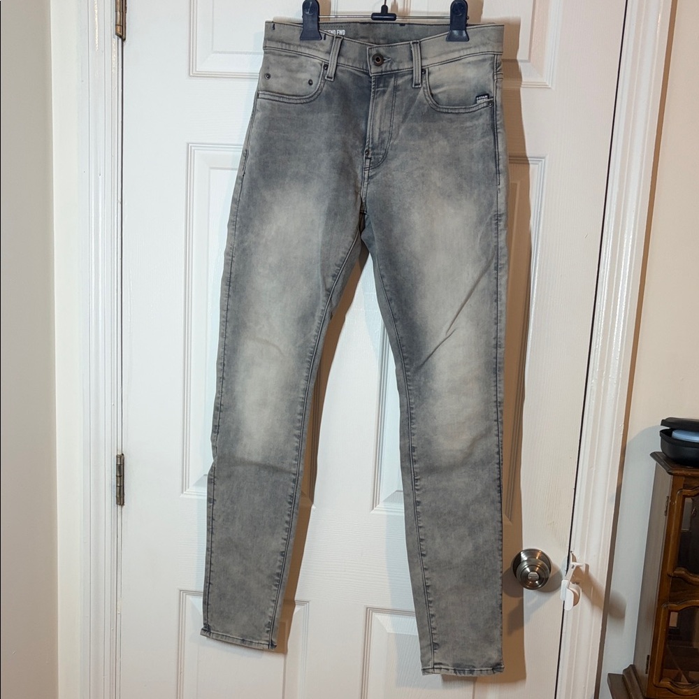 G-Star Men's Light Gray Skinny Jeans